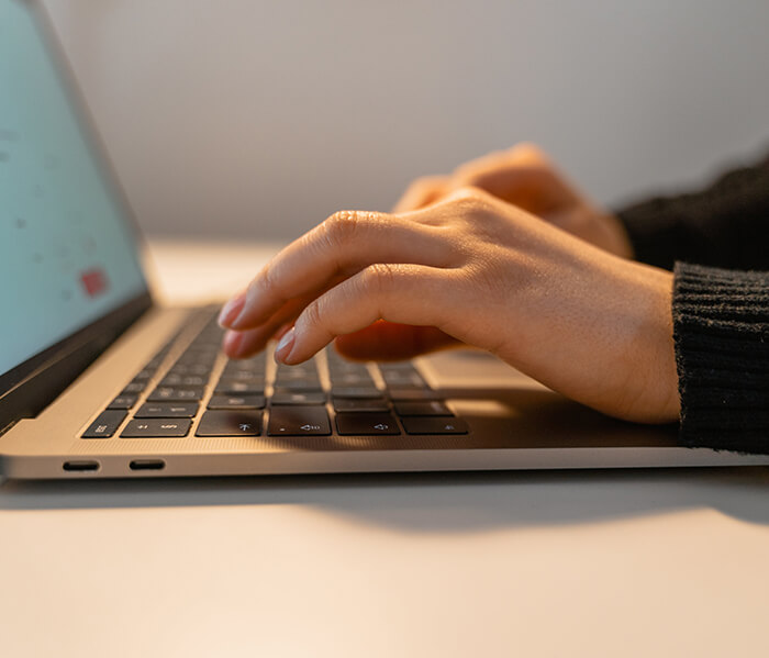 Typing on the computer